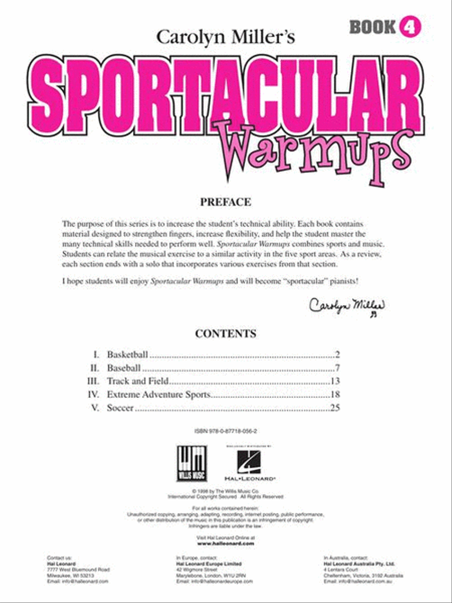 Sportacular Warm-Ups, Book 4