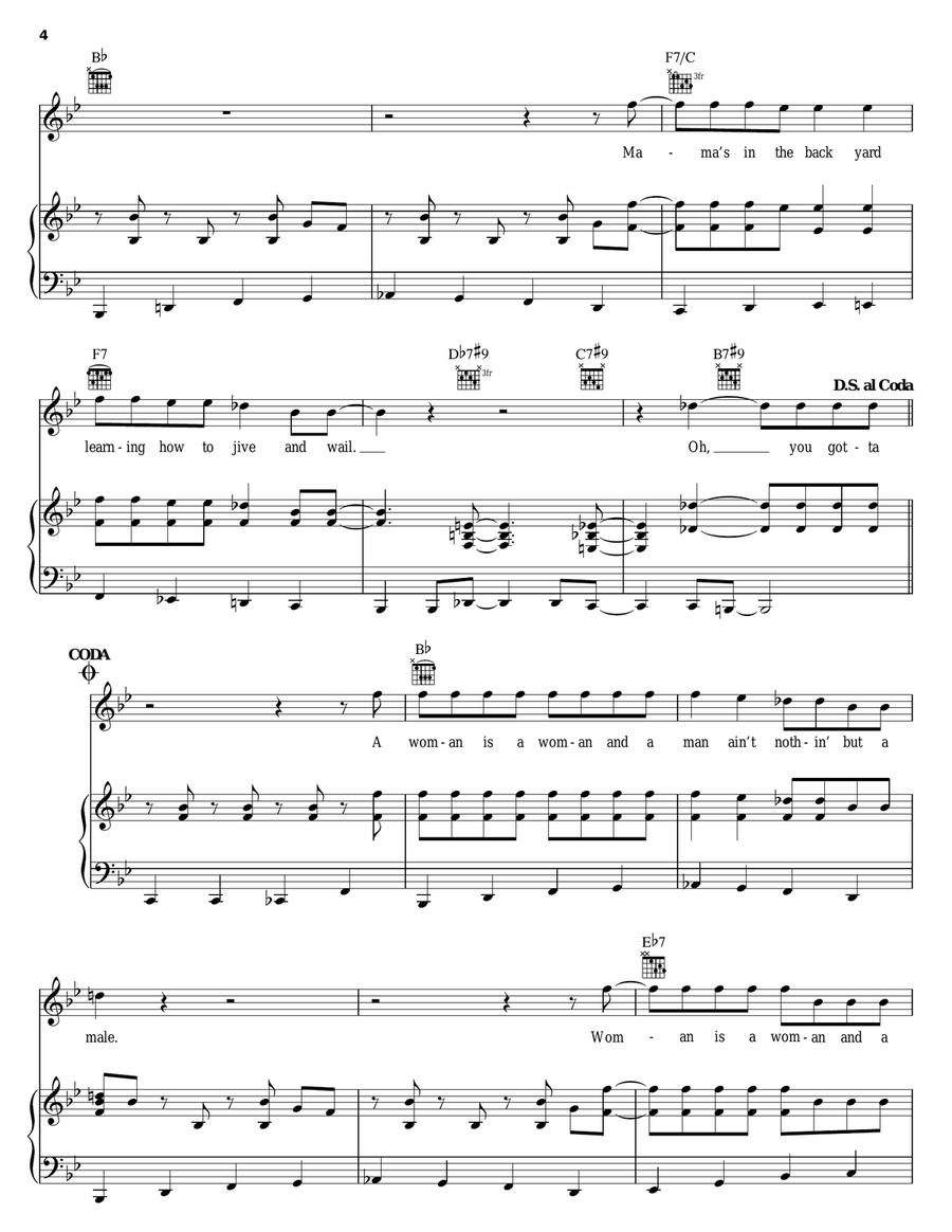 Jump, Jive An' Wail Piano, Vocal, Guitar scores gallery preview page 4
