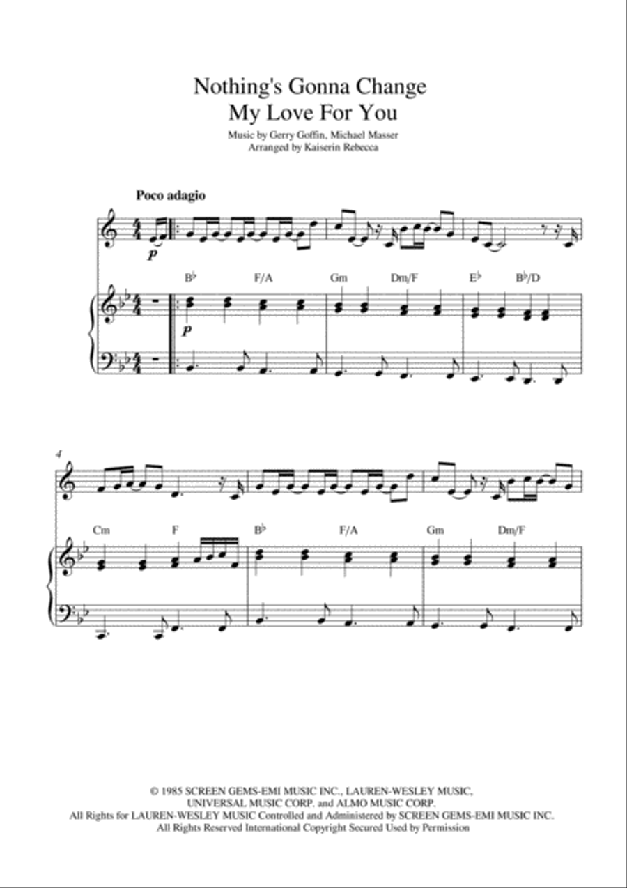 Nothing's Gonna Change My Love For You Trumpet Solo scores gallery preview page 1