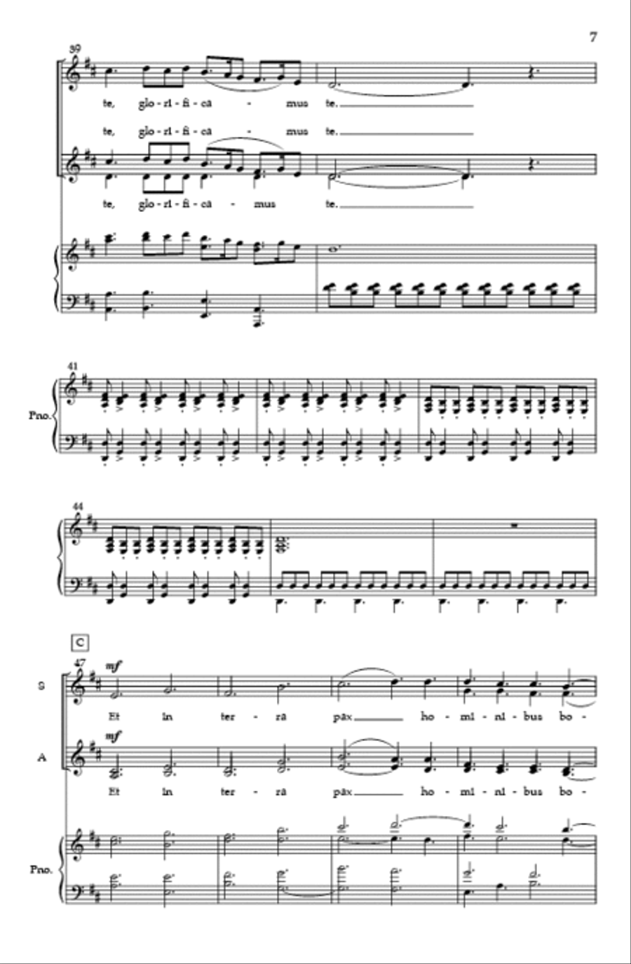 Festival Gloria (SSAA) Festival Gloria (SSAA) SSAA scores gallery preview page 6