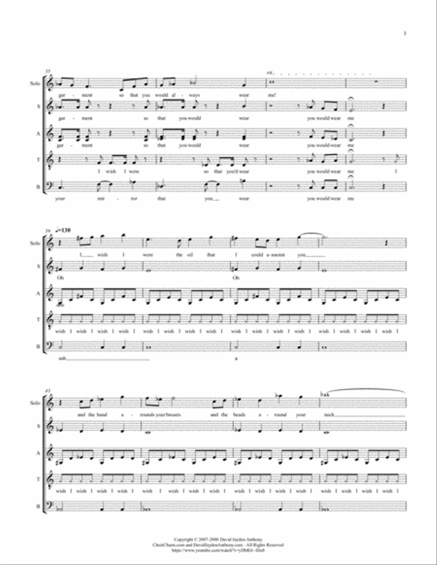 I Wish - Egyptian Love Song Choir scores gallery preview page 3