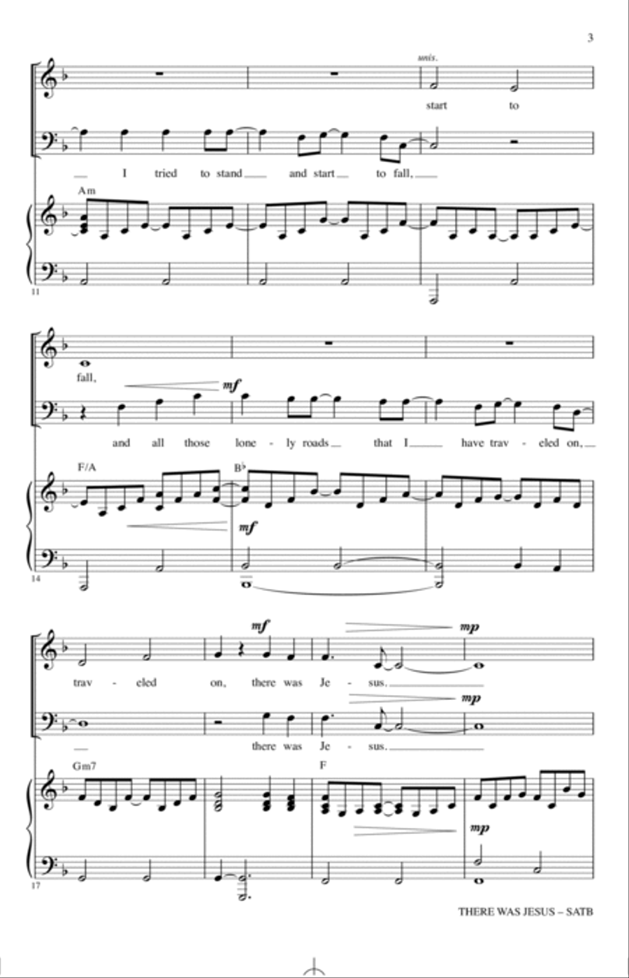 There Was Jesus (feat. Dolly Parton) (arr. Joseph M. Martin) 4-Part scores gallery preview page 2