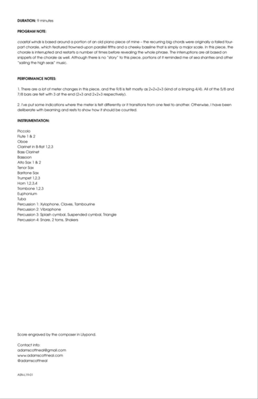 coastal winds Concert Band scores gallery preview page 3