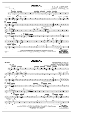 Animal (arr. Matt Conaway) - Drum Set