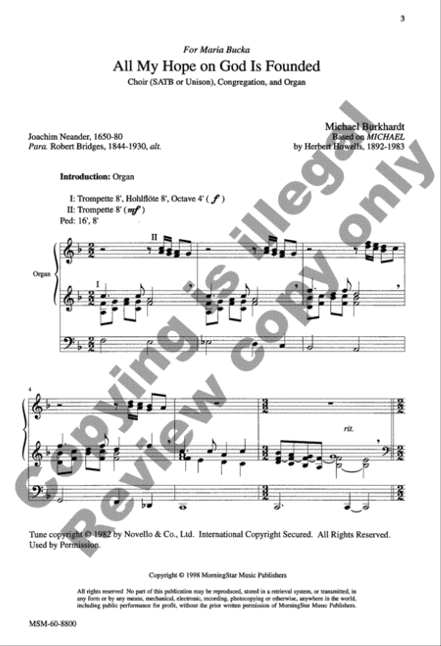 All My Hope on God Is Founded 4-Part scores gallery preview page 9