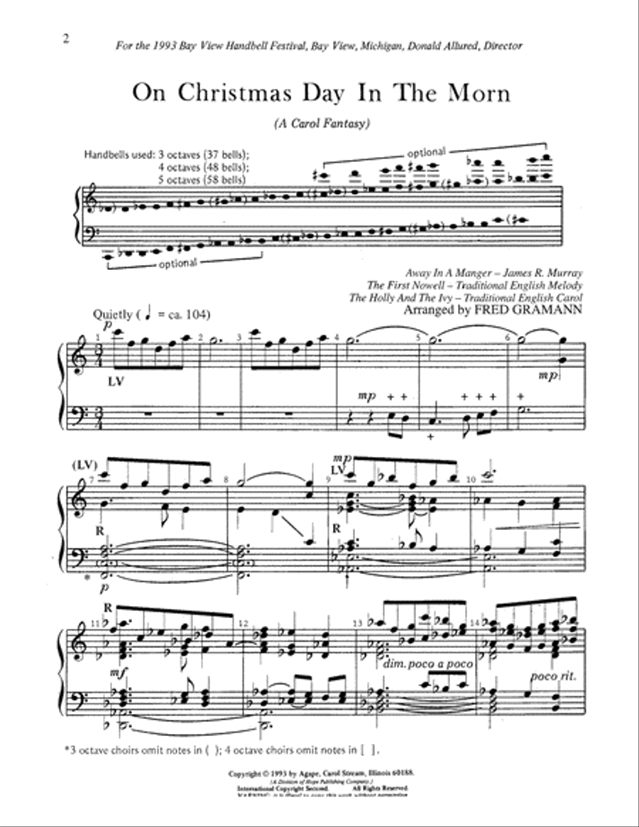 On Christmas Day in the Morn 5-Octaves scores gallery preview page 2