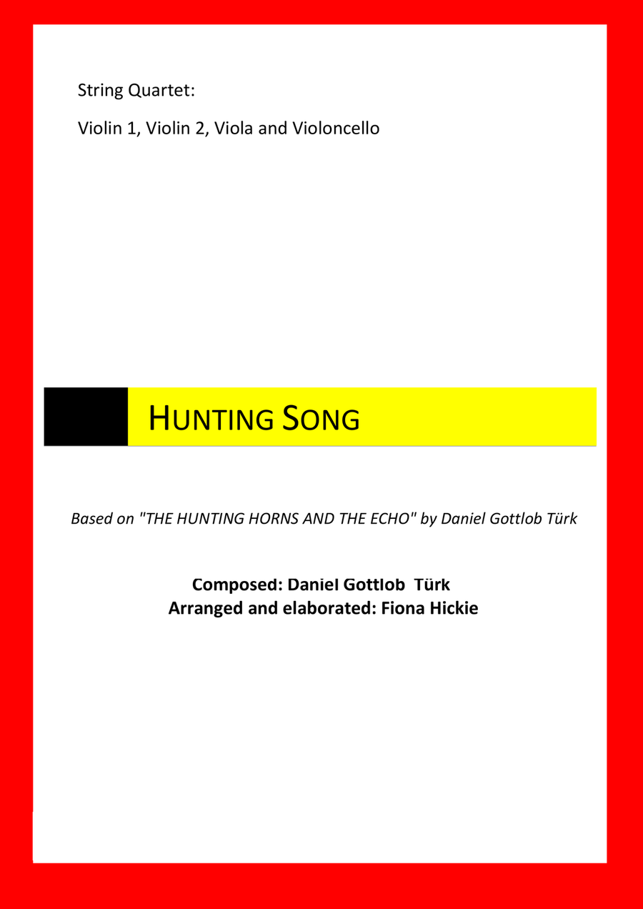 Hunting Song Hunting Song String Quartet scores gallery preview page 1