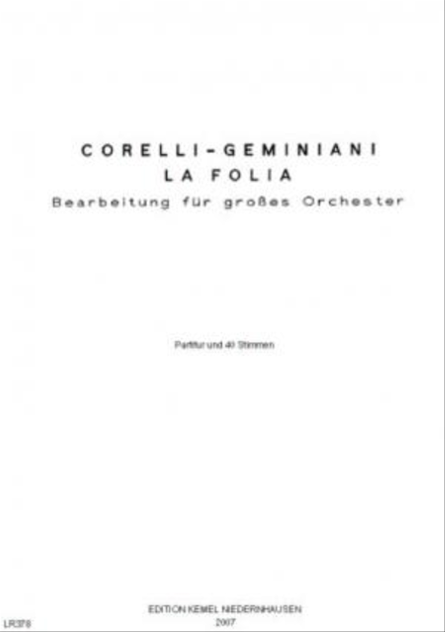 La Folia Orchestra scores gallery preview page 1