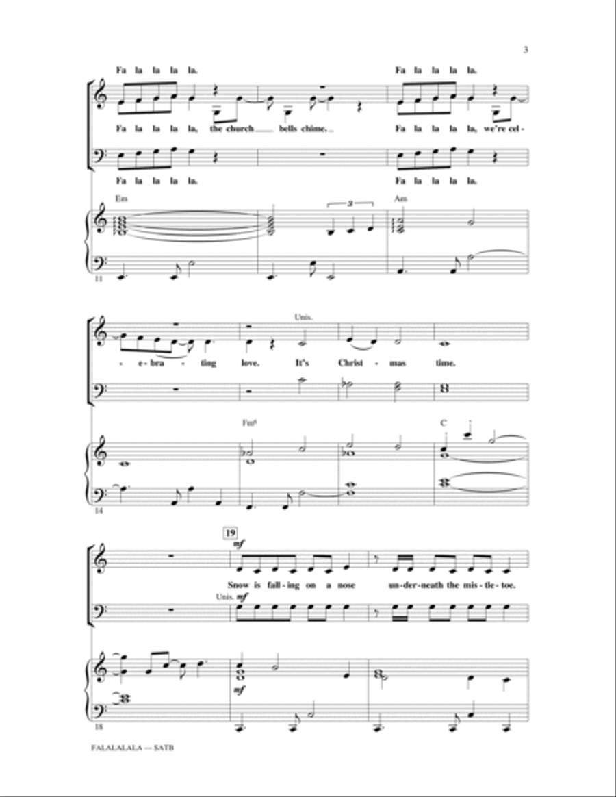 FaLaLaLaLa FaLaLaLaLa 4-Part scores gallery preview page 2