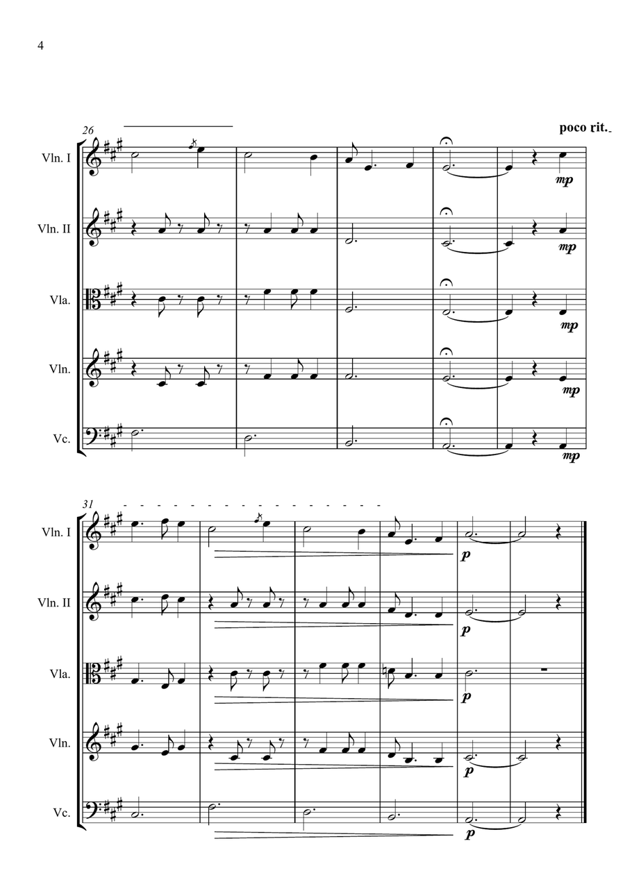 A Pheigi a ghraidh (Peggy my love) String Quartet scores gallery preview page 4