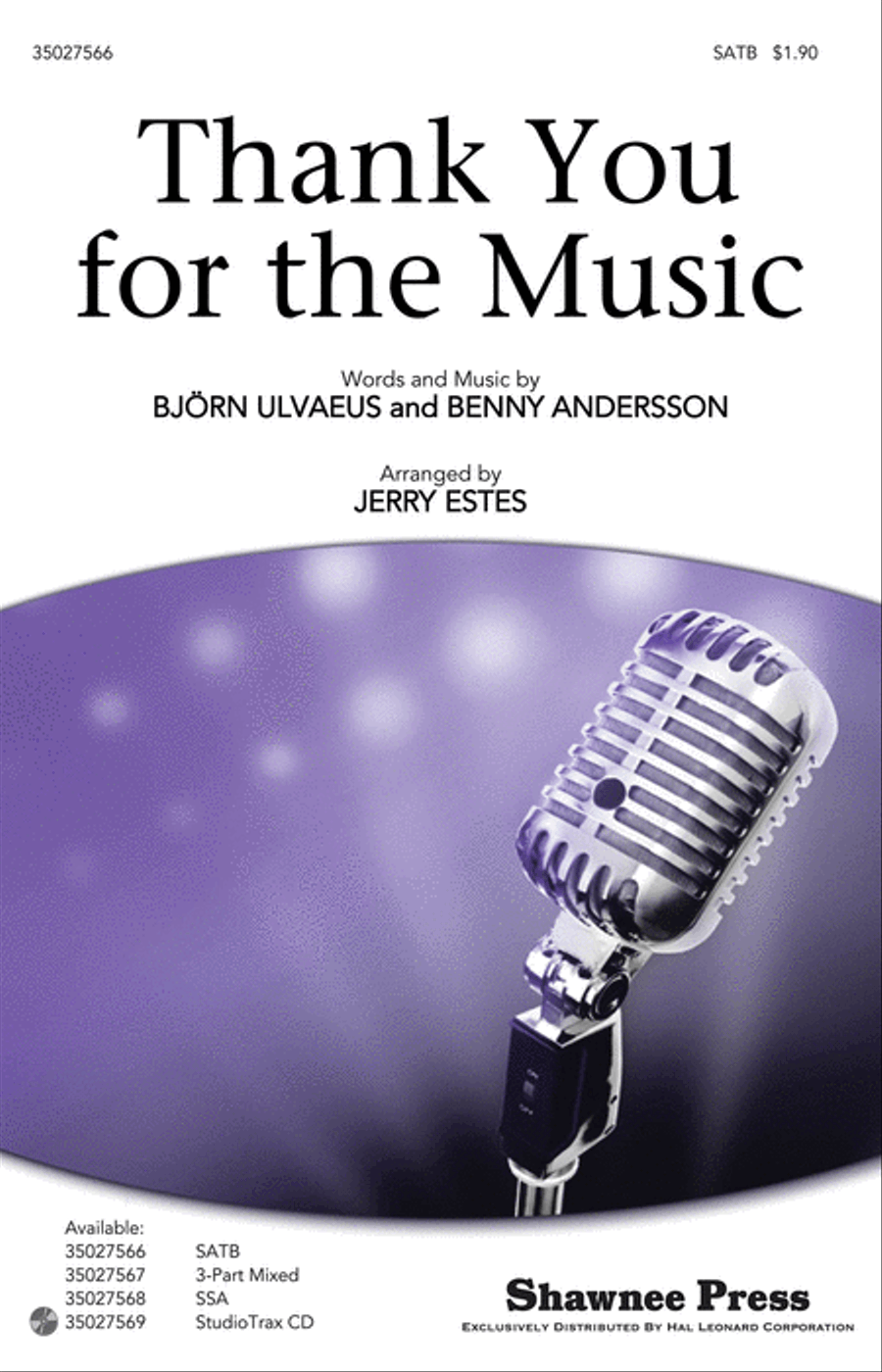 Thank You for the Music 4-Part scores gallery preview page 1