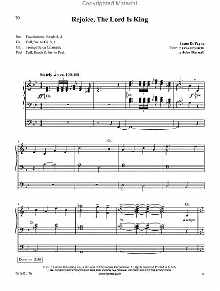 Hymn Tunes A to Z Organ Solo scores gallery preview page 8