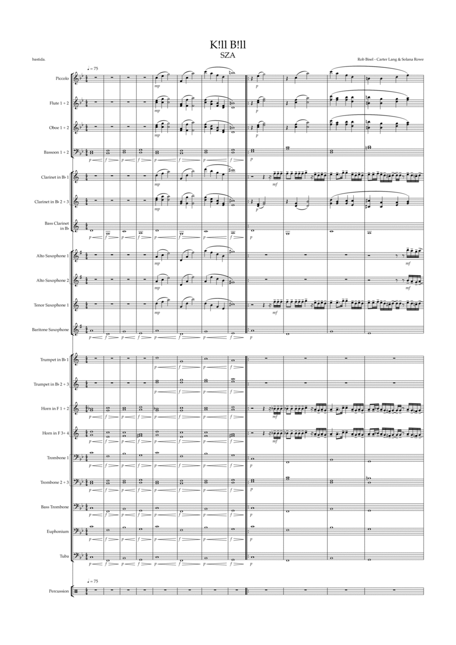 Kill Bill Kill Bill Concert Band scores gallery preview page 1