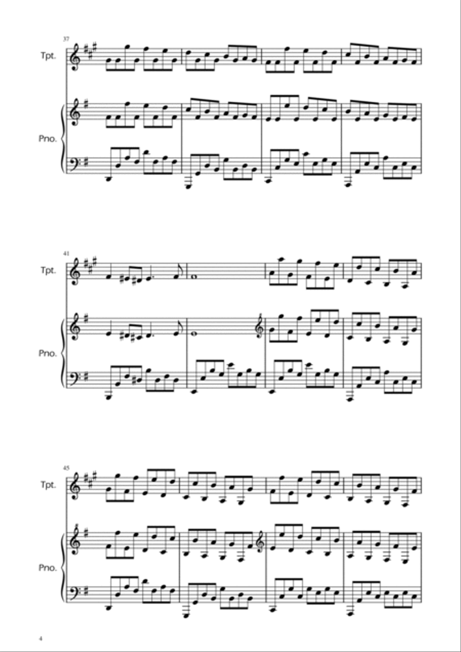 Passacaglia - Handel/Halvorsen - Trumpet Solo w/ Piano Chamber Music scores gallery preview page 4