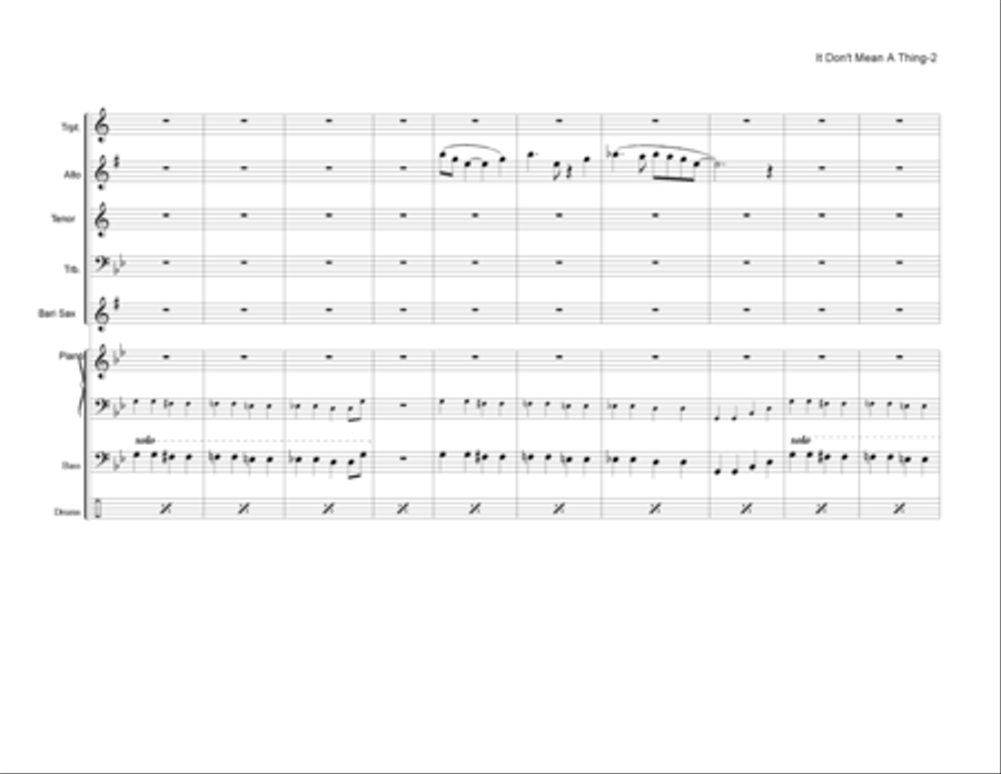 It Don't Mean A Thing (If It Ain't Got That Swing) Jazz Ensemble scores gallery preview page 4