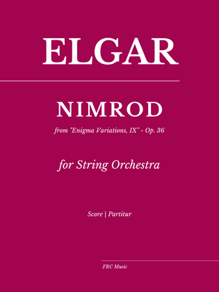 Book cover for NIMROD from 'Enigma Variations', n. IX, Op. 36 (for STRING ORCHESTRA)