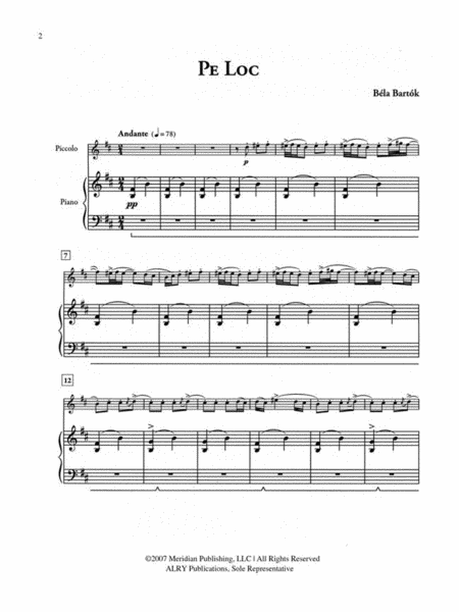 Encores for Piccolo and Piano