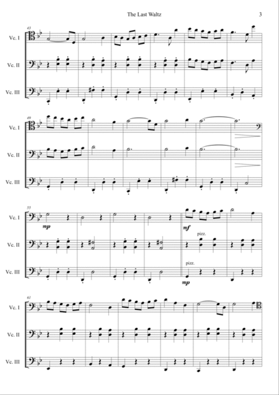 The Last Waltz (Oldboy OST) Cello scores gallery preview page 3