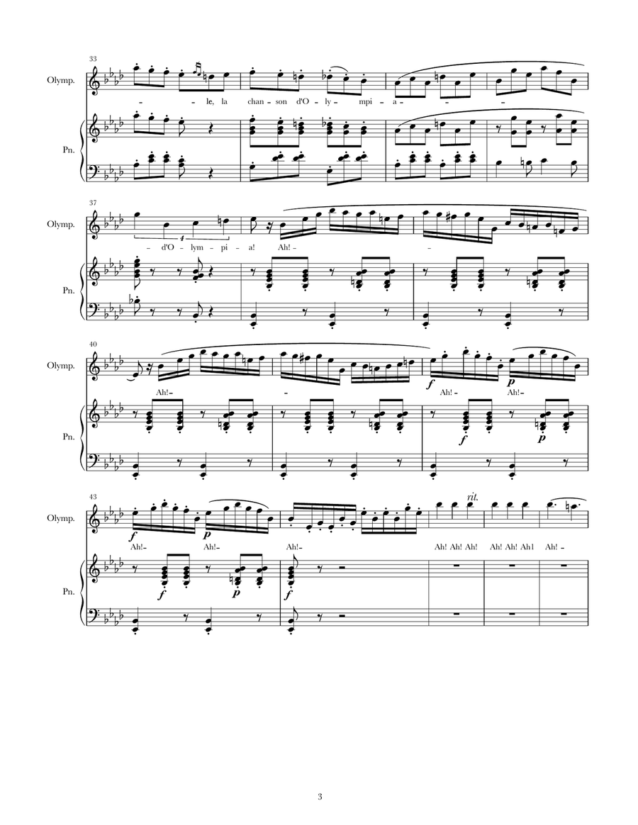L'oiseaux Dans la Charmille (Doll's Aria) Small Ensemble scores gallery preview page 3