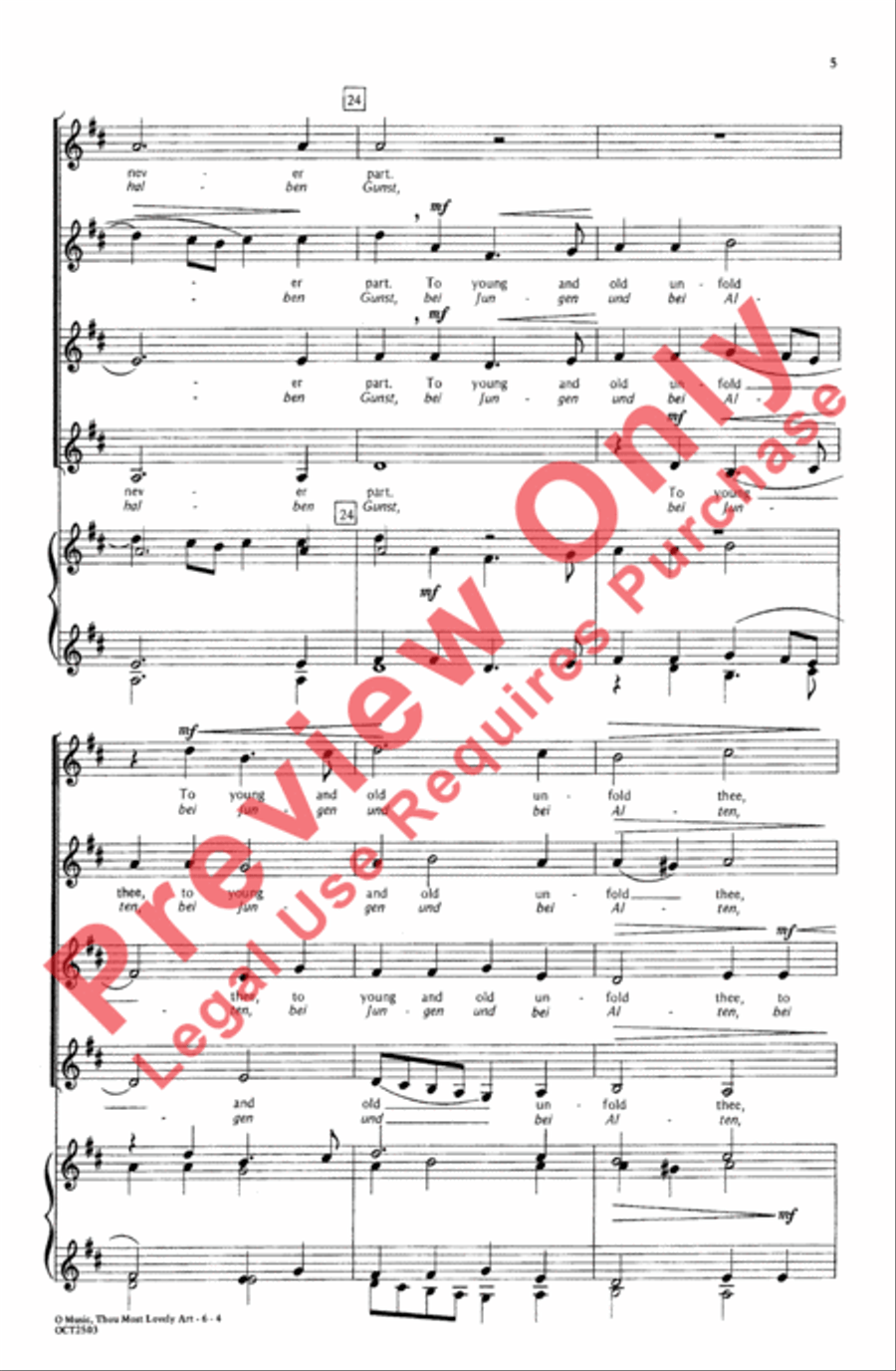 O Music, Thou Most Lovely Art Women's Choir scores gallery preview page 5