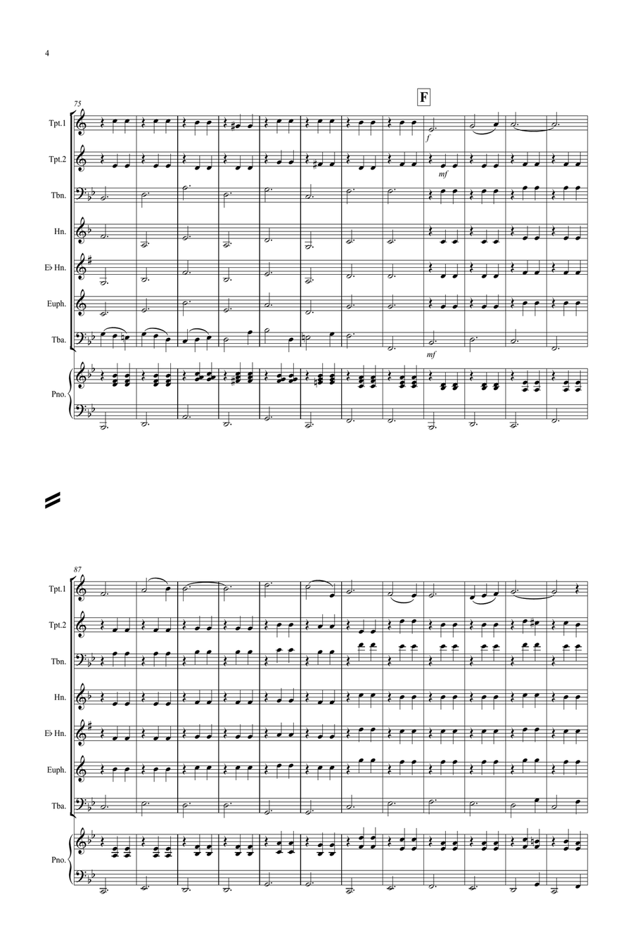 The Skater's Waltz (Fantasia) for Brass Quartet Brass Quartet scores gallery preview page 4