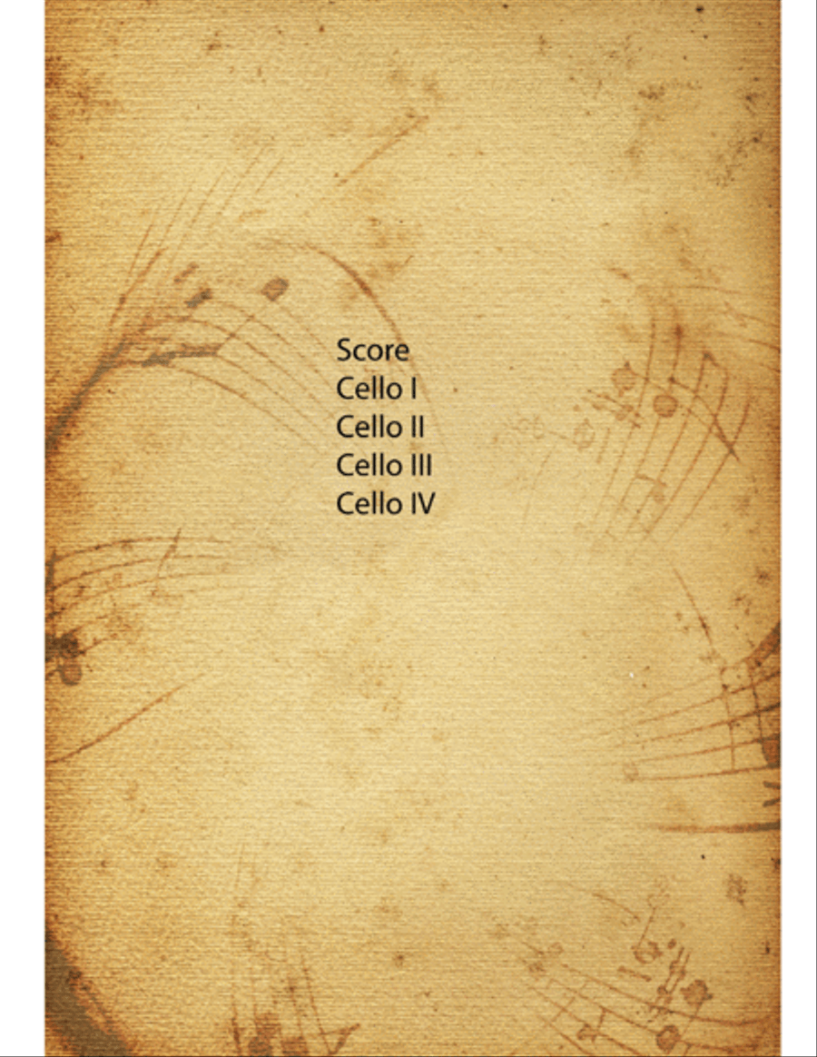 Dotzauer cello quartet from 24 etudes Op.35 No.1 String Quartet scores gallery preview page 2