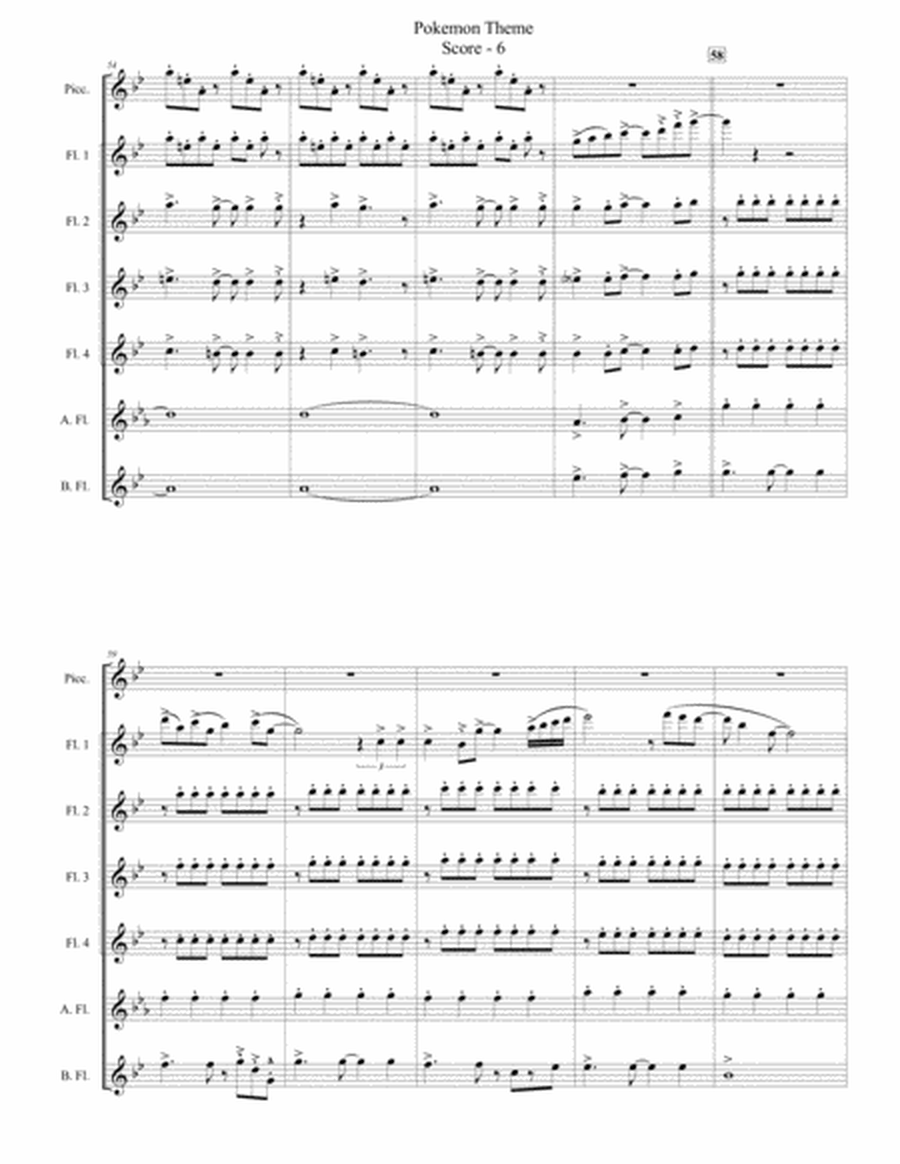 Pokemon Theme for Flute Choir