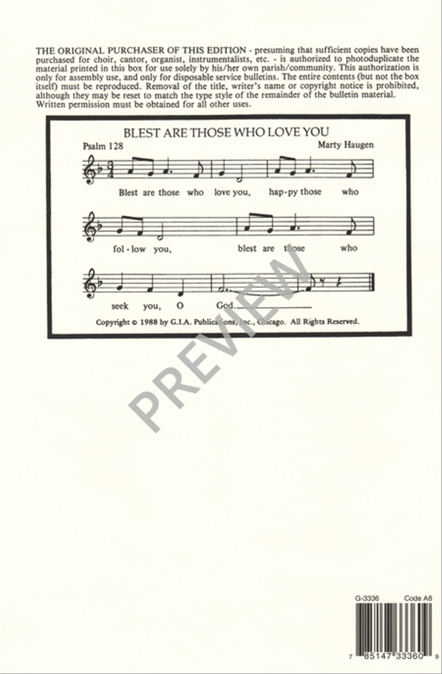 Blest Are Those Who Love You Unison Choir scores gallery preview page 7