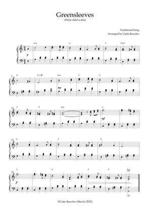 Greensleeves Intermediate Piano - A minor Chords (3)