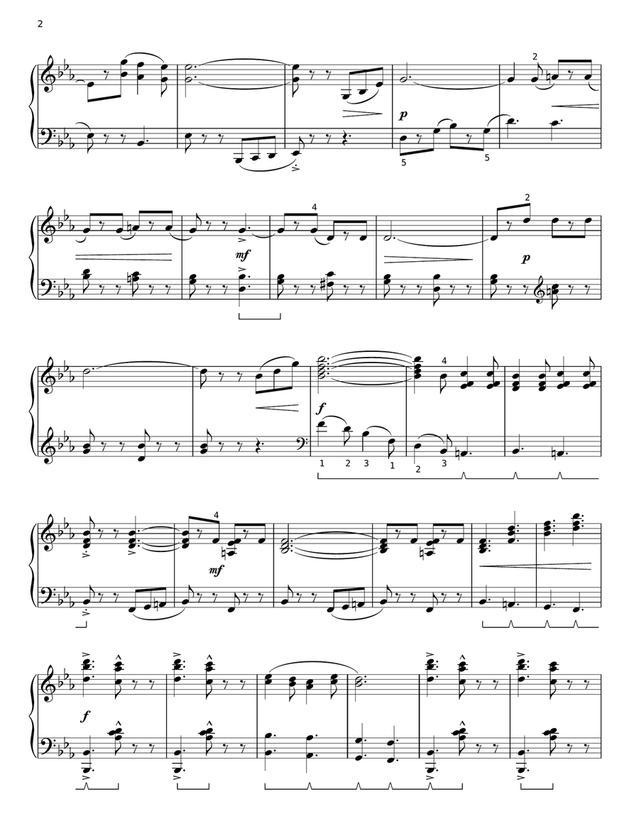 Funiculi Funicula (arr. Phillip Keveren) Piano Solo scores gallery preview page 2