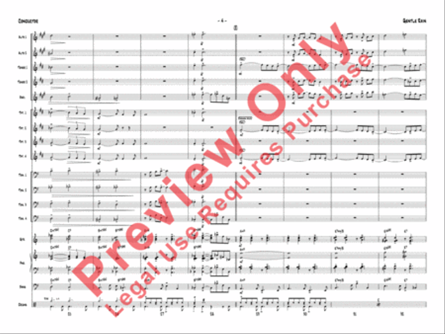 Gentle Rain Jazz Ensemble scores gallery preview page 7
