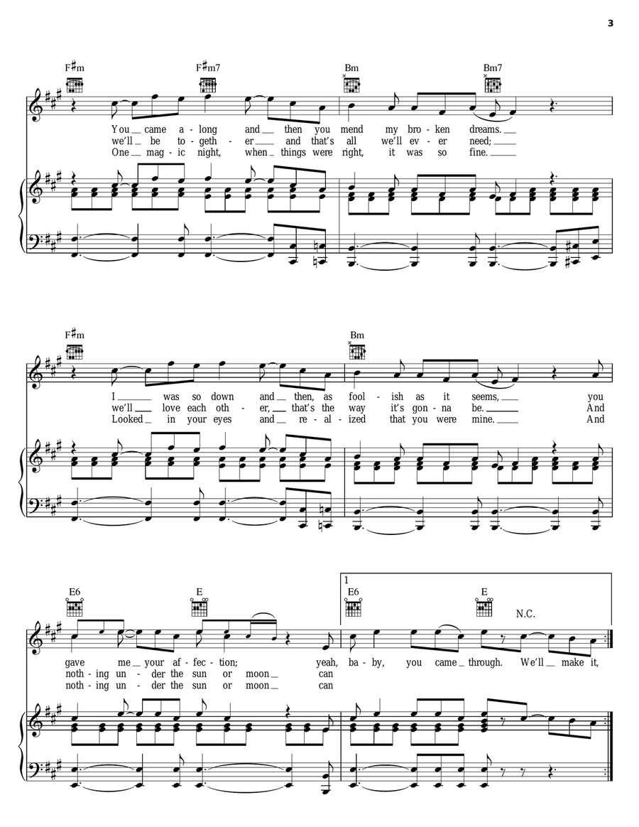 My Kind Of Lady Piano, Vocal, Guitar scores gallery preview page 3