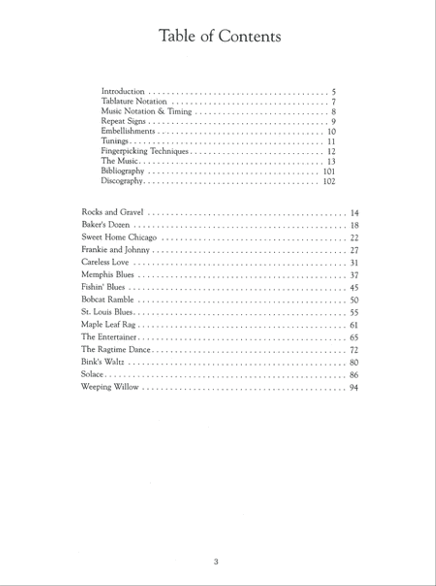 Blues & Ragtime for Fretted Dulcimer Dulcimer scores gallery preview page 4
