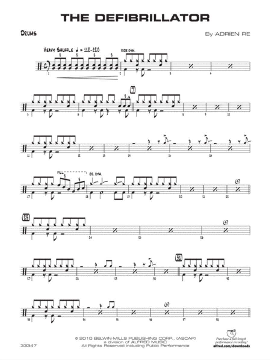 The Defibrillator: Drums Jazz Ensemble scores gallery preview page 1