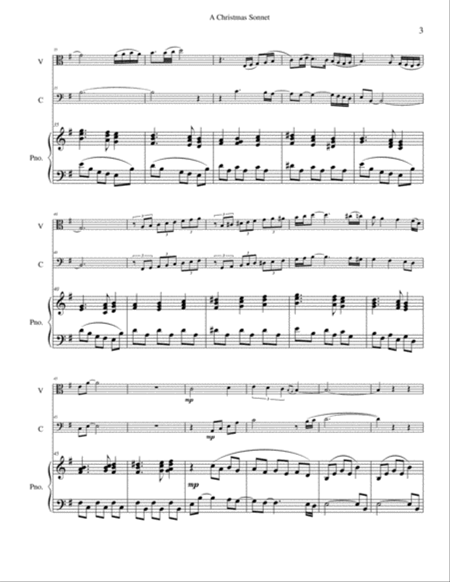 A Christmas Sonnet - Duet and Piano String Duet scores gallery preview page 5