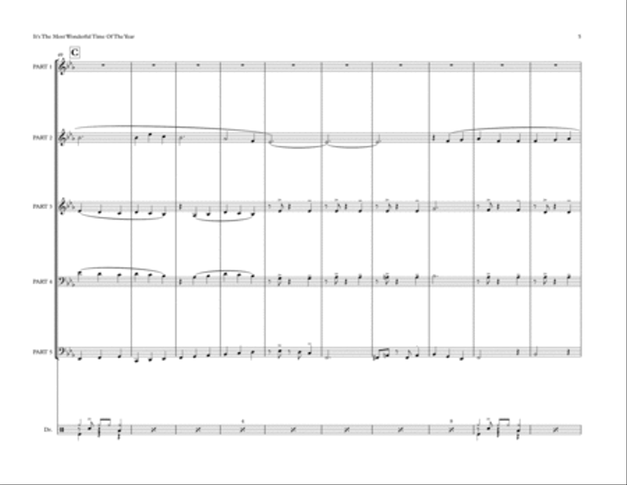 The Most Wonderful Time Of The Year Small Ensemble scores gallery preview page 5