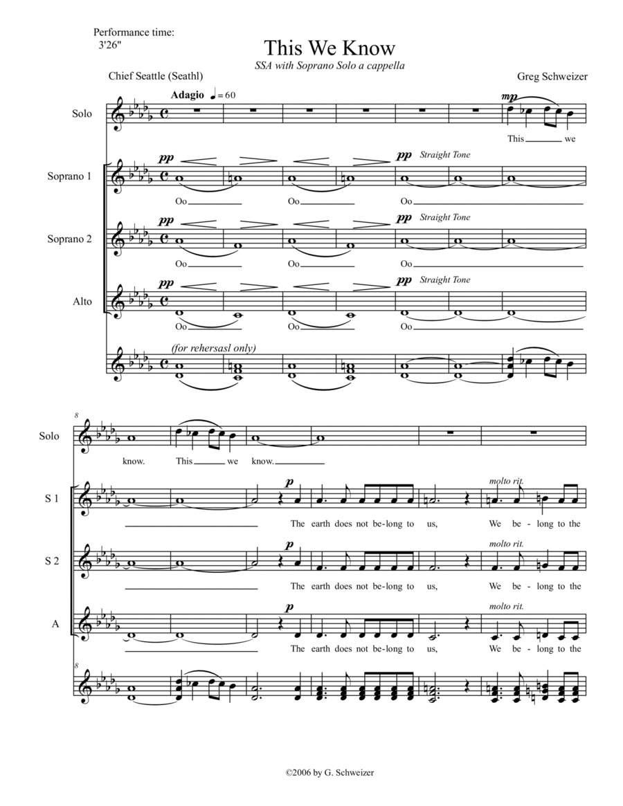 This We Know A Cappella scores gallery preview page 1