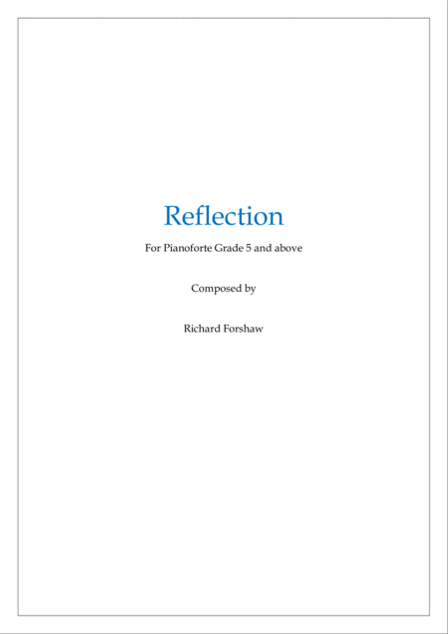 Reflection Piano Solo scores gallery preview page 1