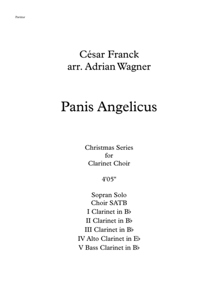 "Panis Angelicus" Clarinet Choir (Optional With Choir) arr. Adrian Wagner image number null