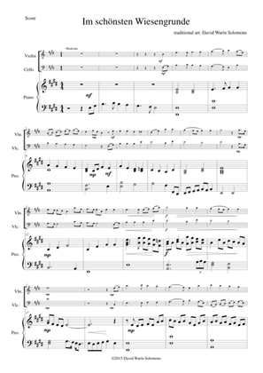 Im schönsten Wiesengrunde for violin, cello and piano