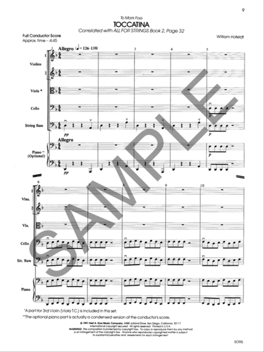 Toccatina - Score String Orchestra scores gallery preview page 9