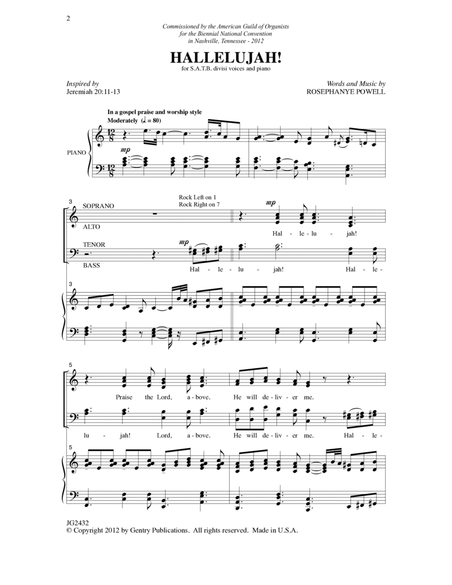 Hallelujah! 4-Part scores gallery preview page 1