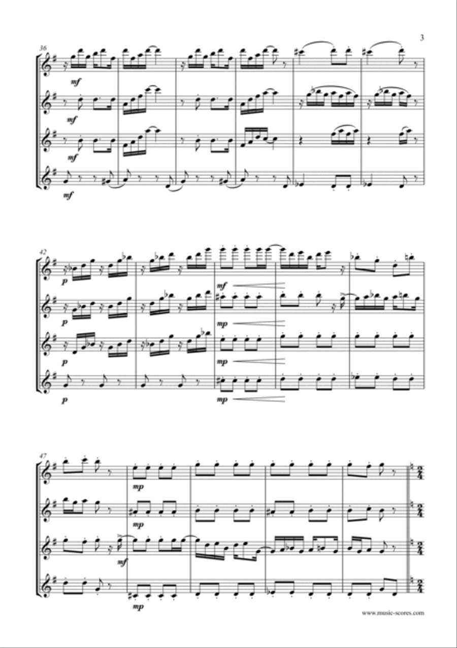 Maple Leaf Rag - Flute Quartet Flute Quartet scores gallery preview page 3