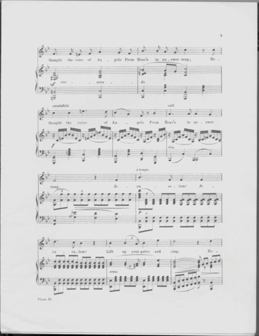 The Holy City. Song With Organ Accompaniment Voice scores gallery preview page 3