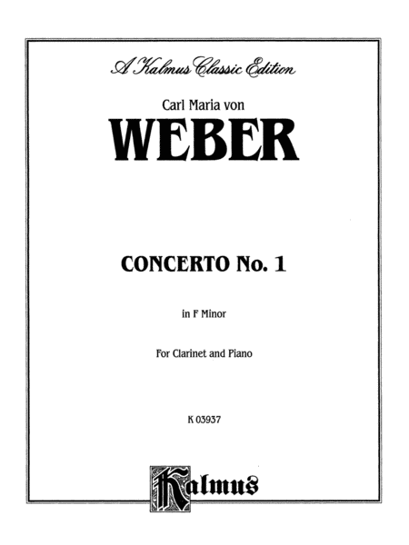 Clarinet Concerto No. 1 in F Minor, Op. 73 (Orch.)