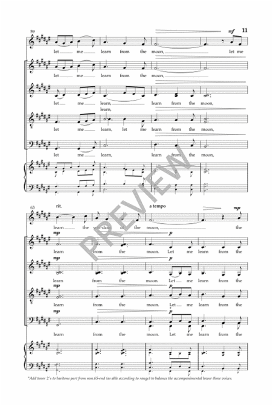 The Wisdom of the Moon Divisi scores gallery preview page 12
