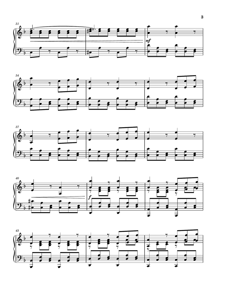 The Cheek Of Night Piano Solo scores gallery preview page 3