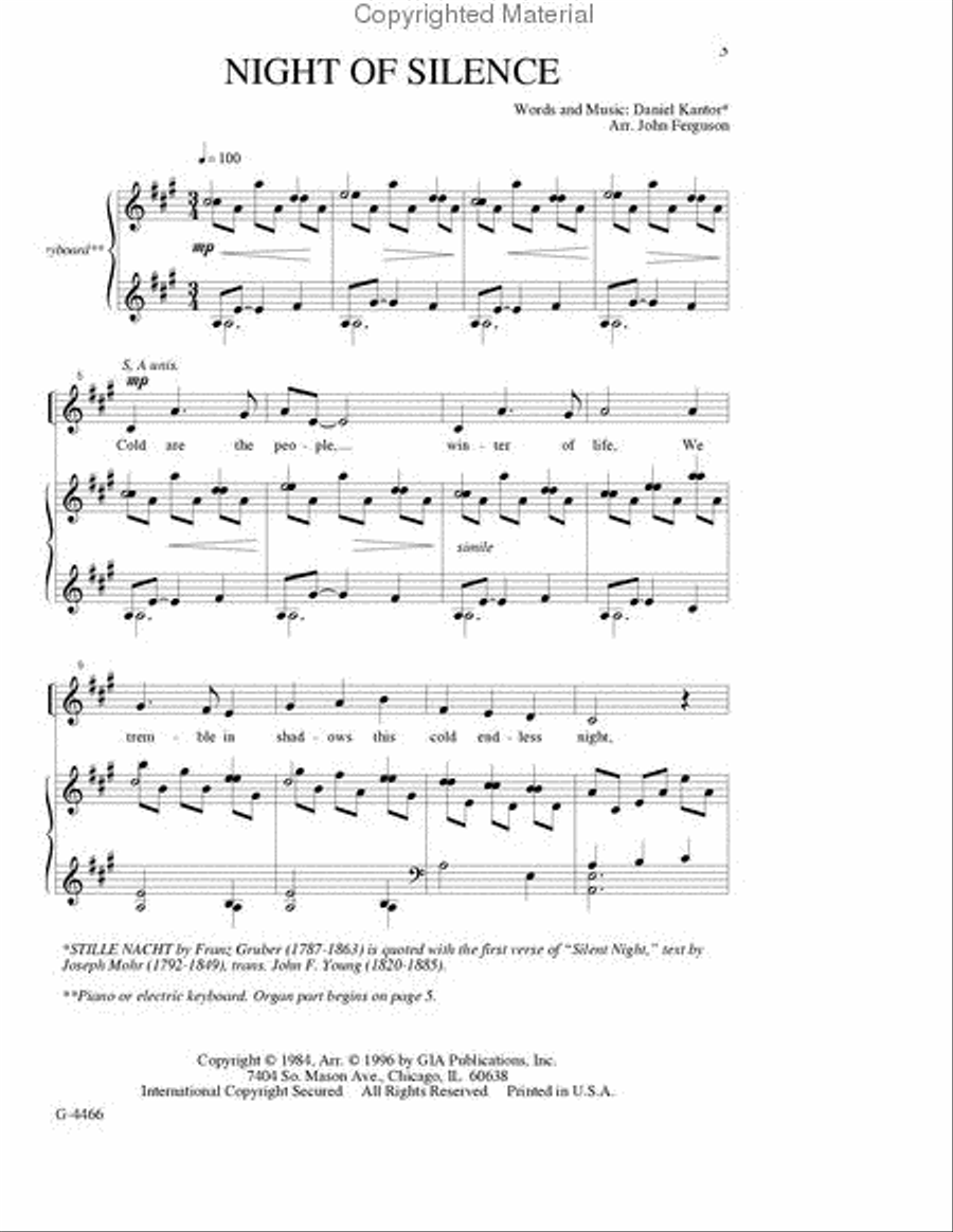 Night of Silence Choir scores gallery preview page 2