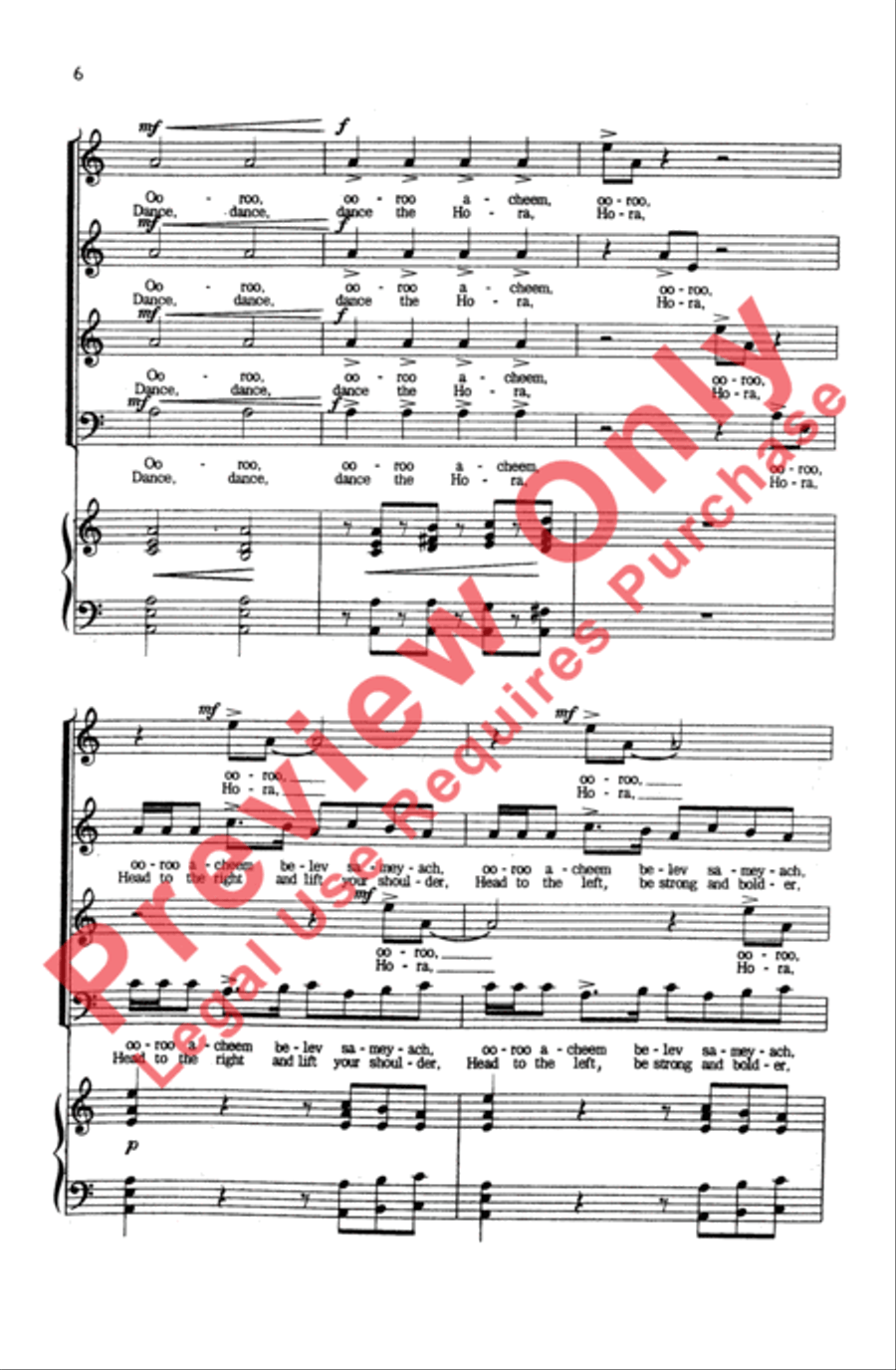 Hava Nageela Hava Nageela 4-Part scores gallery preview page 6