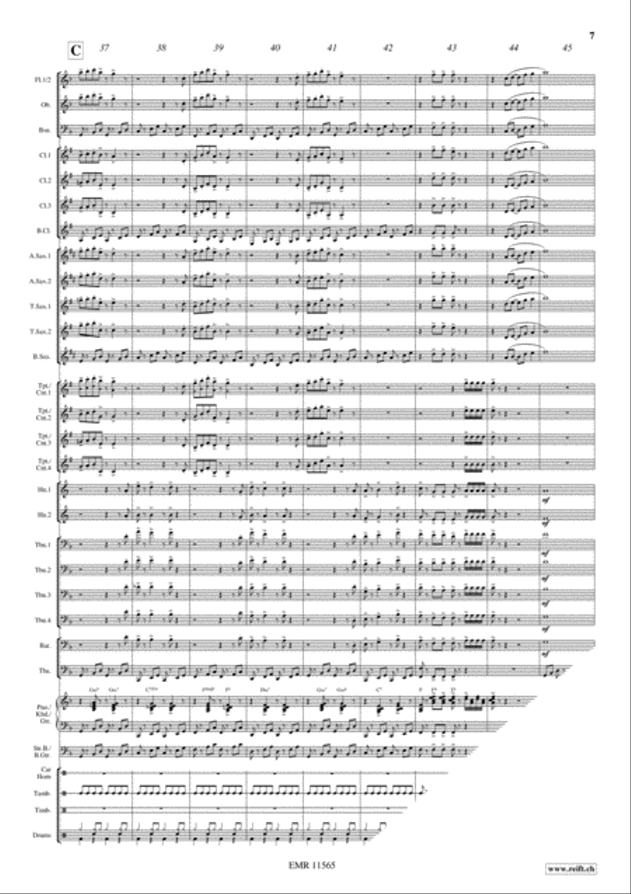 Cha Cha Slide Concert Band scores gallery preview page 8